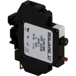 Schneider Electric 9080 GCB150 Circuit Protector Linergy Thermal Magnetic Overcurrent Track Mount 15.0A 125 VAC / 65 VDC 1-Pole
