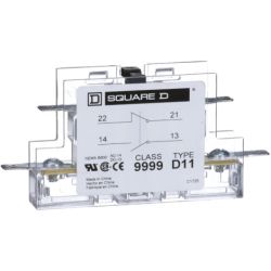 Schneider Electric 9999 D11 Auxiliary Contacts 3A at 120VAC 1 Normally Open + 1 Normally Close Contact for 50A to 90A DPA Definite Purpose Contactor