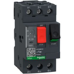 Schneider Electric GV2 ME22 TeSys GV2 Manual Starters and Protectors Thermal Magnetic Circuit Breakers Push Buttons 20A to 25A Screw Clamp Terminal