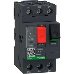 Schneider Electric GV2 ME32 TeSys GV2 Manual Starters and Protectors Thermal Magnetic Circuit Breakers Push Buttons 24A to 32A Screw Clamp Terminal