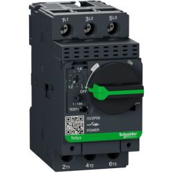 Schneider Electric GV2-P06 TeSys GV2 Manual Starters and Protectors Thermal Magnetic Circuit Breakers Rotary Handle 1A to 1.6A Screw Clamp Terminal