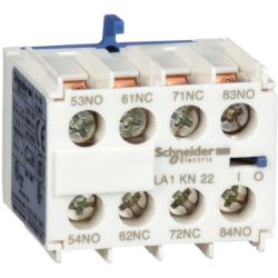 Schneider Electric LA1KN22 Auxiliary Contact Blocks TeSys Micra 2 Normally Open + 2 Normally Close Top Mounting Screw Clamp Terminals