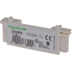 Schneider Electric LAD4RCE RC Circuit Clip on Contactors LC1D09 to LC1D38 3-Pole 24 VAC to 48 VAC 50Hz/60Hz Suppressor Modules