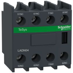 Schneider Electric LADN04 Auxiliary Contact Blocks TeSys D 4 Normally Close Front Mounting Screw Clamp Terminal
