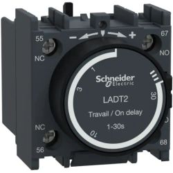 Schneider Electric LADT2 TeSys D Pneumatic Time Delay Attachment On Delay 0.1 to 30 sec 1 Normally Open and 1 Normally Close Screw Clamp Terminal