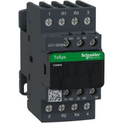 Schneider Electric LC1D258G7 IEC Contactors TeSys D Nonreversing 40A Resistive 4-Pole 2 Normally Open 2 Normally Close 120 VAC 50Hz/60Hz