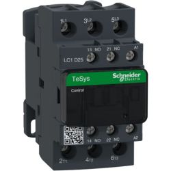 Schneider Electric LC1D25B7 IEC Contactors TeSys D Nonreversing 25A 15HP 440 VAC 3-Phase 3-Pole 3 Normally Open 24 VAC 50Hz/60Hz