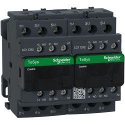 Schneider Electric LC2D32G7 IEC Contactors TeSys D Reversing 32A 20HP at 480 VAC 3-Phase 3-Pole 3 Normally Open 120 VAC Coil 50Hz/60Hz
