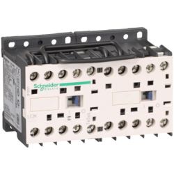 Schneider Electric LC2K0610F7 TeSys Micra Contactors 3-Pole AC-3 480 VAC 3HP 6A 1 Normally Open Auxiliary Contact 110 VAC Coil 50Hz/60Hz