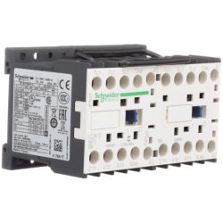 Schneider Electric LC2K1210F7 TeSys Micra Reversing Contactors 3-Pole AC-3 &le; 440 VAC 12A 1 Normally Open Auxiliary Contact 110 VAC Coil 50Hz/60Hz