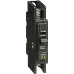 Schneider Electric QOU110 Miniature Circuit Breakers QOU 10A 1-Pole 120 VAC / 240 VAC 48 VDC 10kA
