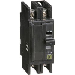 Schneider Electric QOU250 Miniature Circuit Breakers QOU 50A 2-Pole 120 VAC / 240 VAC 48 VDC 10kA