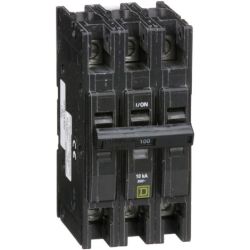 Schneider Electric QOU3100 Miniature Circuit Breakers QOU 100A 3-Pole 240 VAC 60 VDC 10kA