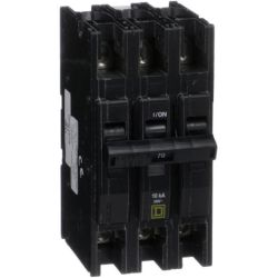 Schneider Electric QOU370 Miniature Circuit Breakers QOU 70A 3-Pole 240 VAC 60 VDC 10kA