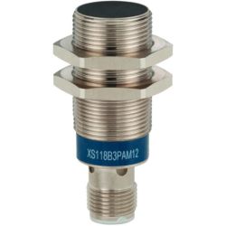 Schneider Electric XS118B3PAM12 Inductive Proximity Sensor XS M18 Brass 8mm 3-Wire 12 VDC - 24 VDC IP65 IP67 4-Pin M12 Male Connector