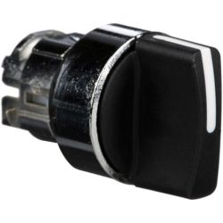 Schneider Electric ZB4BD3 Harmony XB4 22mm Pushbutton Selector Switches Operating Head Metal Black 3-Positions Maintained Black Unmarked