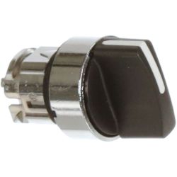 Schneider Electric ZB4BD7 Harmony XB4 22mm Pushbutton Selector Switches Operating Head Metal Black 3-Positions Momentary from Left to Center