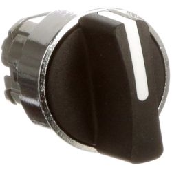 Schneider Electric ZB4BD8 Harmony XB4 22mm Pushbutton Selector Switches Operating Head Metal Black 3-Positions Momentary from Right to Center Unmarked