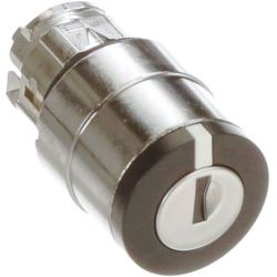 Schneider Electric ZB4BG7 Harmony XB4 22mm Pushbutton Keyed Selector Switches Operating Head Metal Black Key No 455 Ronis 3-Positions Momentary to Center