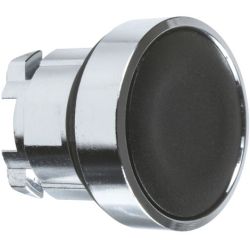 Schneider Electric ZB4BH02 Harmony XB4 22mm Pushbutton Operating Head Metal Black Flush Push-Push Unmarked
