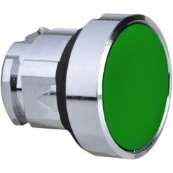 Schneider Electric ZB4BH03 Harmony XB4 22mm Pushbutton Operating Head Metal Green Flush Push-Push Unmarked