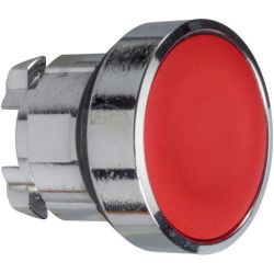 Schneider Electric ZB4BH04 Harmony XB4 22mm Pushbutton Operating Head Metal Red Flush Push-Push Unmarked