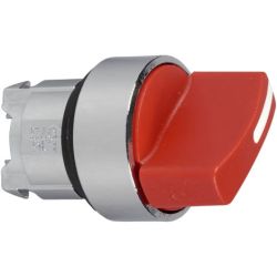 Schneider Electric ZB4BK1243 Harmony XB4 22mm Pushbutton Illuminated Selector Switches Operating Head Metal Red 2-Positions Stay Put LED