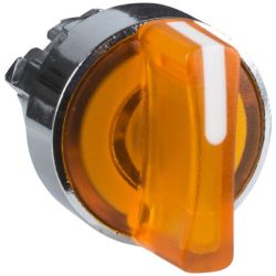 Schneider Electric ZB4BK1253 Harmony XB4 22mm Pushbutton Illuminated Selector Switches Operating Head Metal Orange 2-Positions Stay Put LED