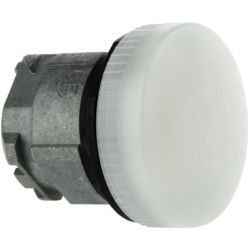 Schneider Electric ZB4BV01 Harmony XB4 22mm Pushbutton Pilot Lights Head Metal White Plain Lens for BA 9s Bulb