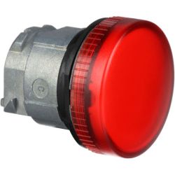 Schneider Electric ZB4BV04 Harmony XB4 22mm Pushbutton Pilot Light Head Metal Red Plain Lens for BA 9s Bulb