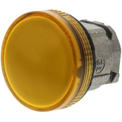 Schneider Electric ZB4BV05 Harmony XB4 22mm Pushbutton Pilot Light Head Metal Orange Plain Lens for BA 9s Bulb
