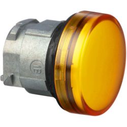Schneider Electric ZB4BV053 Harmony XB4 22mm Pushbutton Pilot Light Head Metal Orange Plain Lens for Integral LED