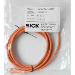 SICK 6009870 DOL-0804-G02M Orange 4-Wire PVC Unshielded Female M8 4-Pin Straight 2m Connecting Cable IP67 IP69K