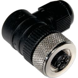 SICK 6007303 DOS-1204-W Field Attachable Connector Female M12 4-Pin Angled Screw Type Terminals Black Unshielded IP67