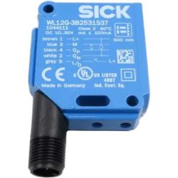 SICK WL12G-3B2531S37 1044111 Small Photoelectric Sensors Retro-Reflective Autocollimation Rectangular LED Potentiometer PNP NPN Light/Dark Switching Male Connector M12 5-Pin IP66 IP67 IP69K W12G 2m