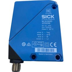 SICK 1019246 WL34-B440 Rectangular Potentiometer Compact Photoelectric Retro-Reflective Switches LED Visible Red Light DC Light/Dark Switching NPN PNP Male Connector M12 4-Pin
