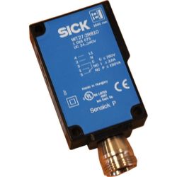 SICK 1016073 WT27-2R810 Compact Photoelectric Proximity Switches Background Suppression Rectangular Infrared Light LED Potentiometer Change Over Contacts Light Dark Switching Mini Connector 5-Pin IP65