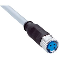 SICK 2095884 YF8U13-050VA1XLEAX M8 3-Pin Straight A-Coded Female Plug Connector Cable PVC 5m Unshielded with Flying Leads