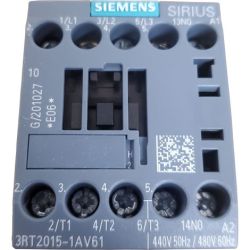 SIEMENS 3RT2015-1AV61 7A 400VAC AC-3 3kW 480VAC 60Hz 1 Normally Open 3-Pole S00 Screw Terminal Power Contactor
