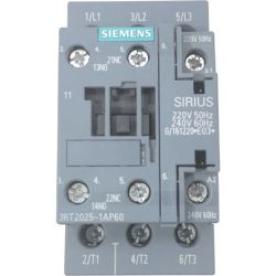 SIEMENS 3RT2025-1AP60 AC-3 17A 7.5kW 400VAC 1 Normally Open 1 Normally Closed 220VAC 50Hz 240VAC 60Hz 3-Pole Size S0 Screw Terminal Power Contactor