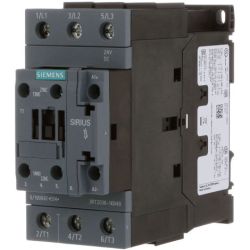 SIEMENS 3RT2036-1KB40 50A AC-3 22kW 400VAC 1 Normally Open 1 Normally Closed 3-Pole 24VDC 50Hz 60Hz S2 Screw Terminal Power Contactor