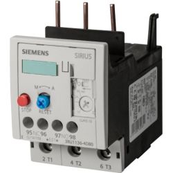 SIEMENS 3RU1136-4DB0 Thermal Overload Relay 18A-25A Size S2 Class 10 Contactor Mount Screw Terminal Manual Automatic Reset