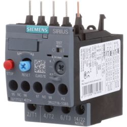 SIEMENS 3RU2116-1GB0 Thermal Overload Relay 4.5A-6.3A Size S00 Class 10 Contactor Mount Screw Terminal Manual Automatic Reset