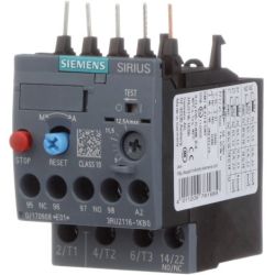 SIEMENS 3RU2116-1KB0 Thermal Overload Relay 9A-12.5A Size S00 Class 10 Contactor Mount Screw Terminal Manual Automatic Reset