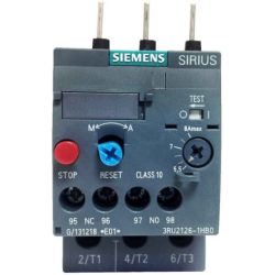 SIEMENS 3RU2126-1HB0 Thermal Overload Relay 5.5A-8A Size S0 Class 10 Contactor Mount Screw Terminal Manual Automatic Reset