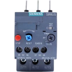 SIEMENS 3RU2126-4CB0 Thermal Overload Relay 17A-22A Size S0 Class 10 Contactor Mount Screw Terminal Manual Automatic Reset