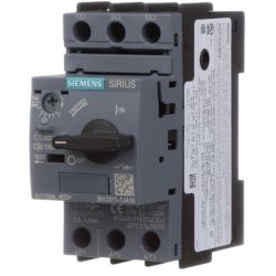 SIEMENS 3RV2011-1JA10 Circuit Breakers Size S00 Class 10 A-Release 7A-10A N-Release 130A 7.5hp IP20 Manual Motor Starter Protector Screw Terminals