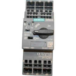 SIEMENS 3RV2021-1FA25 Circuit Breakers Size S0 Class 10 A-Release 3.5A-5A N-Release 65A 3hp IP20 Manual Motor Starter Protector Spring Terminals with Transverse Contact Blocks 1 NO 1 NC