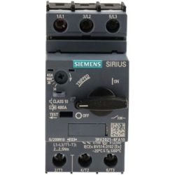 SIEMENS 3RV2021-4FA10 Circuit Breakers Size S0 Class 10 A-Release 34A-40A N-Release 480A 30hp IP20 Manual Motor Starter Protector Screw Terminals