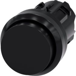 SIEMENS 3SU1000-0BB10-0AA0 Push Button 22mm Hole Diameter Round Plastic Black Raised Momentary Contact Type